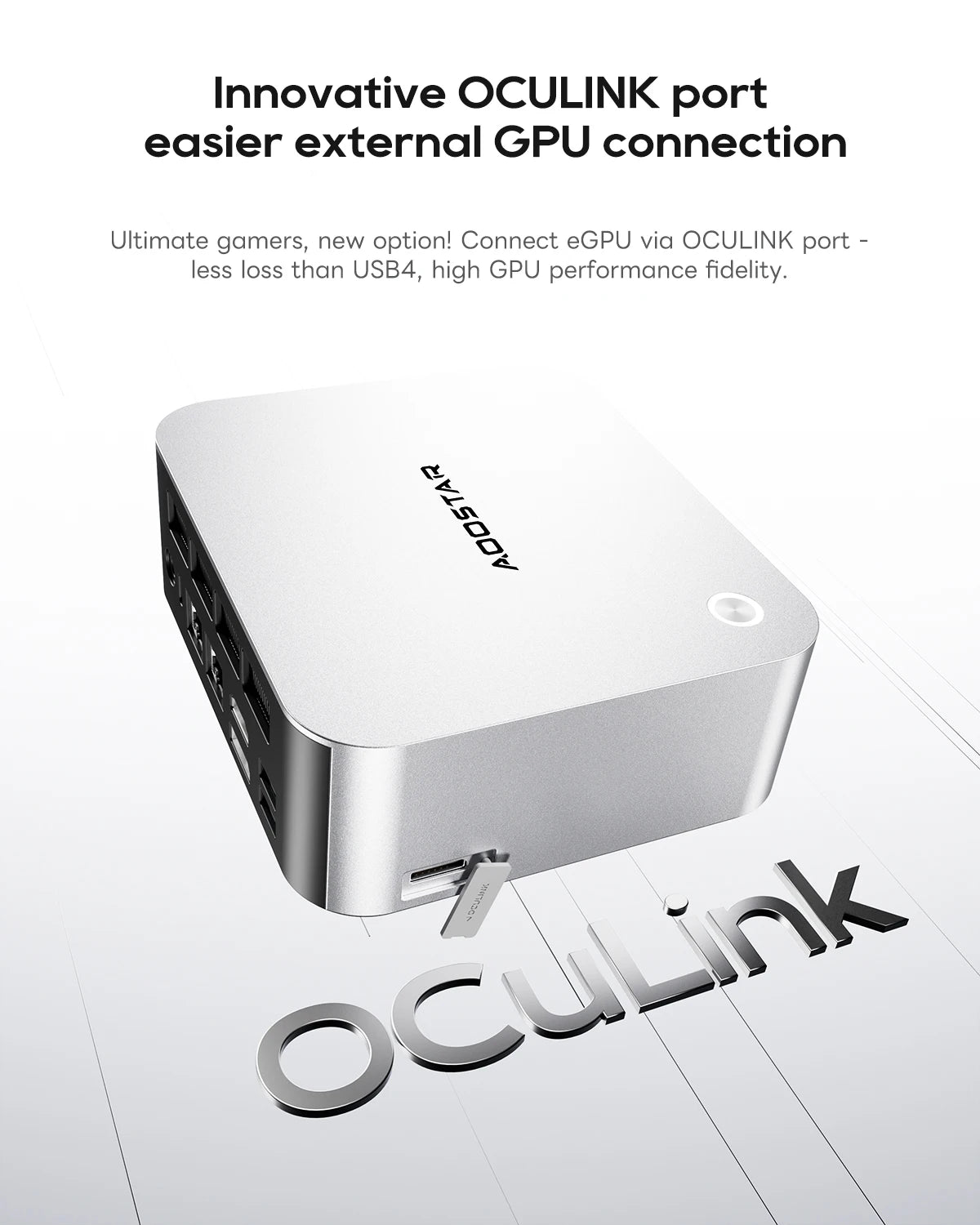 AOOSTAR MACO Mini PC AMD Ryzen 7 H255 Mini PC Windows 11 WiFi 6 USB4 Gaming PC DDR5 5600MHz Support 4 Display 4K/8K Computer
