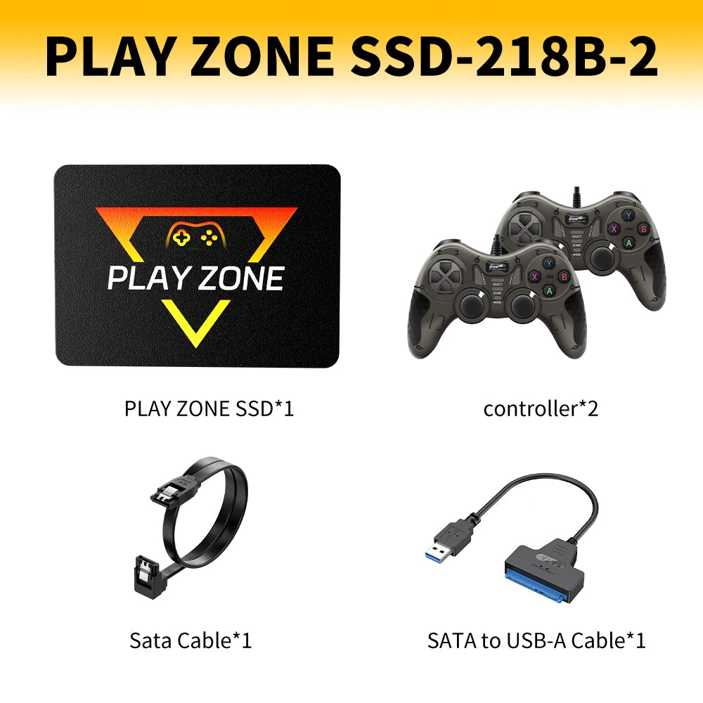 Play Zone 1TB SSD Launchbox&Playnite&Retrobat OS Game Console with 16000+Games for PS5/PS4/Switch/XBOX/PS3/PS2 for Win PC/Laptop