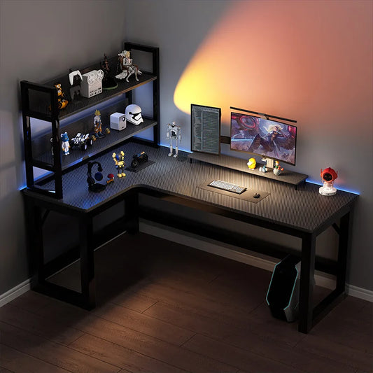 Creative Corner Computer Desks European Office Furniture Double Table Internet Cafe Gaming Desk Home Bedroom Wooden Study Table