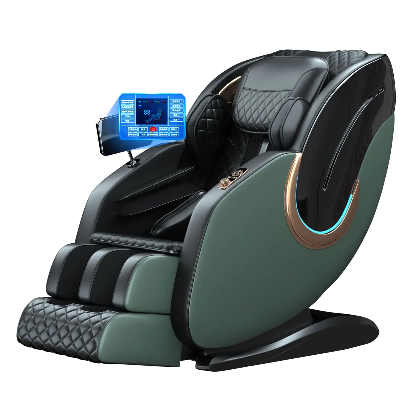 Full Body Zero Gravity Massage Chair, Back, Waist, Hips, Legs, Foot Massage, 10 Rollers Massage, Waist Heating, Lcd Touch Screen