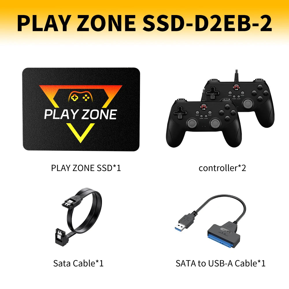 Play Zone 1TB SSD Launchbox&Playnite&Retrobat OS Game Console with 16000+Games for PS5/PS4/Switch/XBOX/PS3/PS2 for Win PC/Laptop
