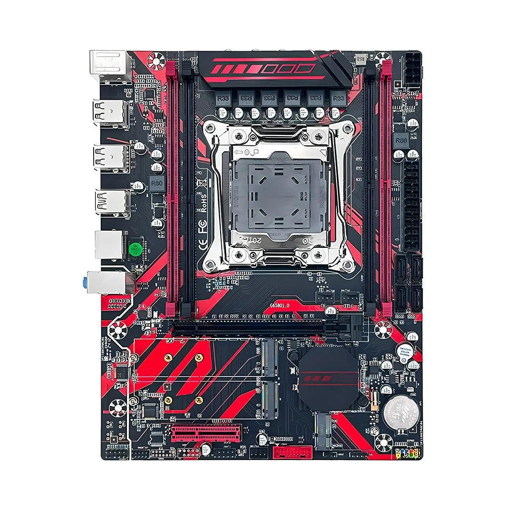 SOYO X99 DDR4 Red Game Motherboard Set with E5 2680 V4 LGA2011-3 2680v4 CPU 16GB(8GB*2) 2133MHz DDR4 REG ECC RAM Memory KIT