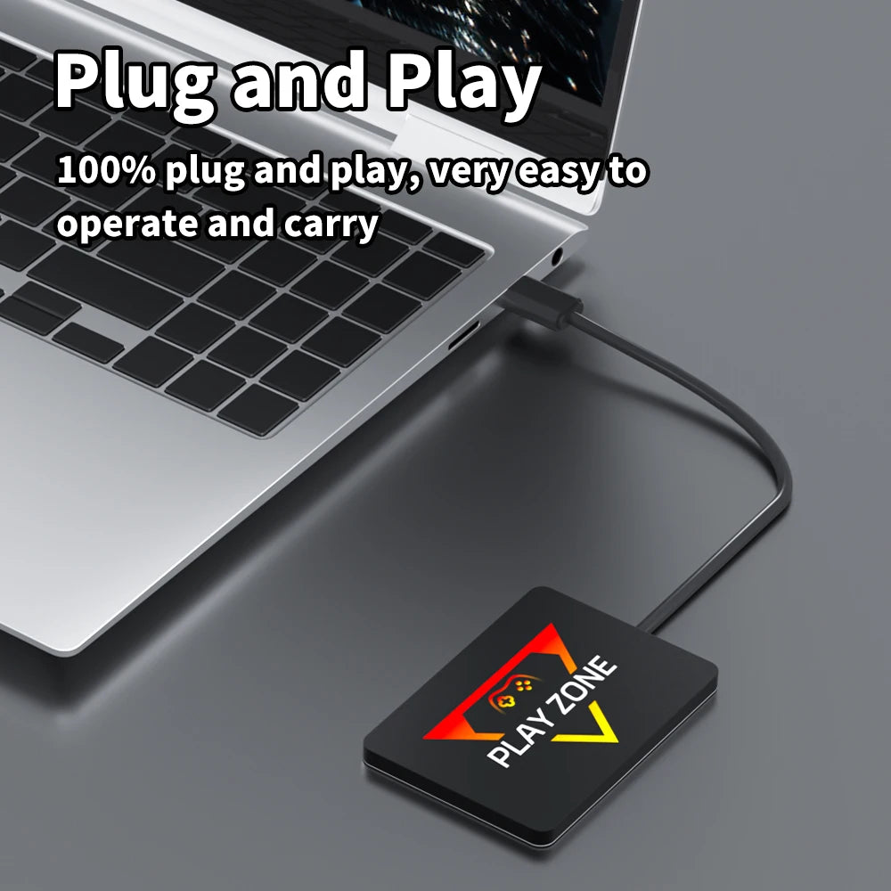 Play Zone 1TB SSD Launchbox&Playnite&Retrobat OS Game Console with 16000+Games for PS5/PS4/Switch/XBOX/PS3/PS2 for Win PC/Laptop