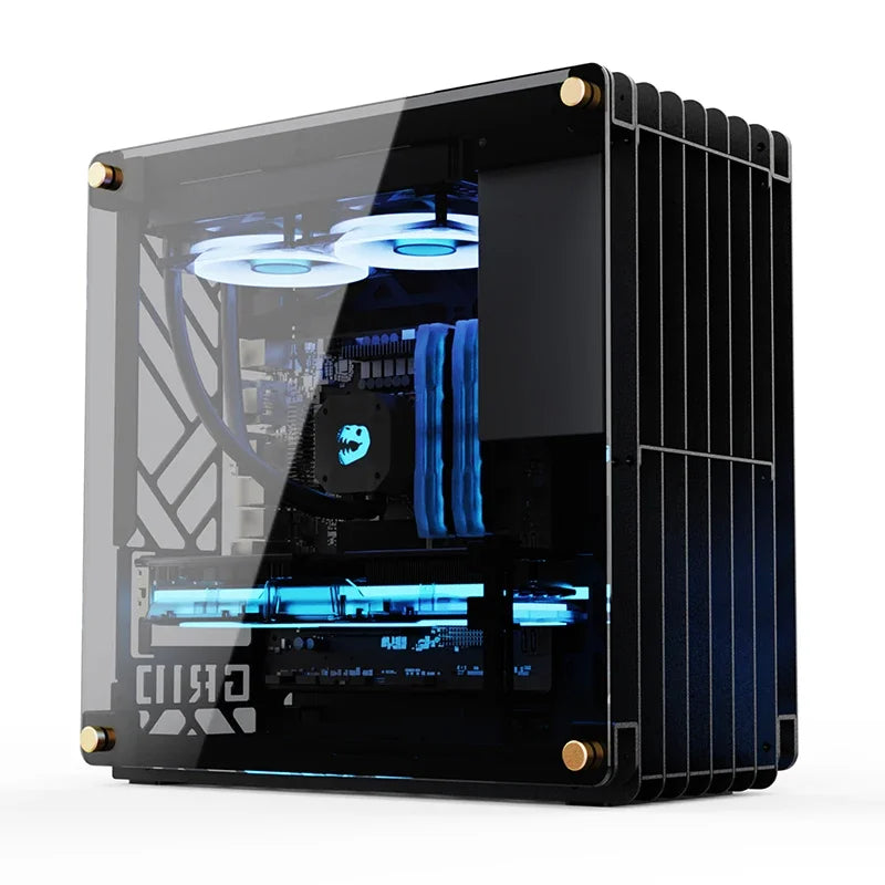 Lovingcool Open Style Support 240 Water Cooling PC Chassis Micro ATX Mini ITX CPU Casing Computer Gaming PC Case RGB with Fans