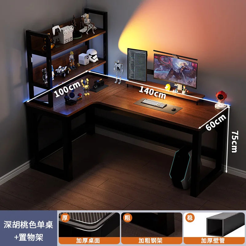 Creative Corner Computer Desks European Office Furniture Double Table Internet Cafe Gaming Desk Home Bedroom Wooden Study Table