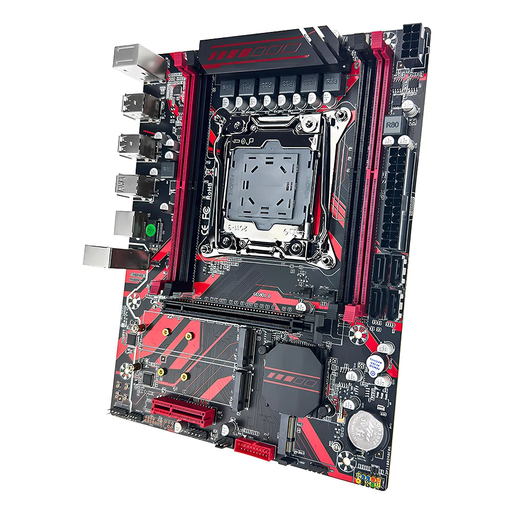 SOYO X99 DDR4 Red Game Motherboard Set with E5 2680 V4 LGA2011-3 2680v4 CPU 16GB(8GB*2) 2133MHz DDR4 REG ECC RAM Memory KIT