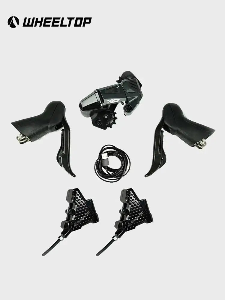 WHEELTOP GEX Wireless Electronic Gravel Bike Groupset 3-14S Hydraulic Disc Brake and Rim Brake Rear Derailleur Shifters
